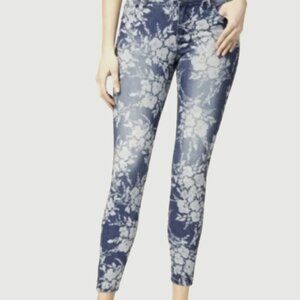 Kut From The Kloth | Eva Ankle Skinny Blue w/Cream Floral Print Jeans | Size 2
